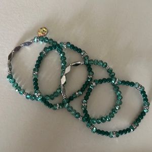 Kinsley Armelle Silver Jade Bracelet Set